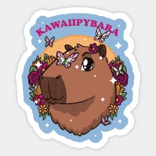 Cute Kawaii Capybara - Flower Pet Gift Sticker